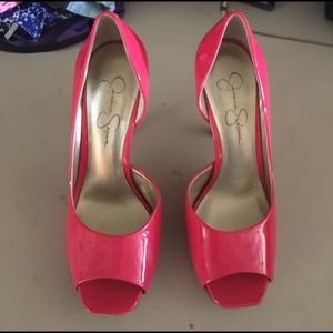 Jessica Simpson peep toe pumps